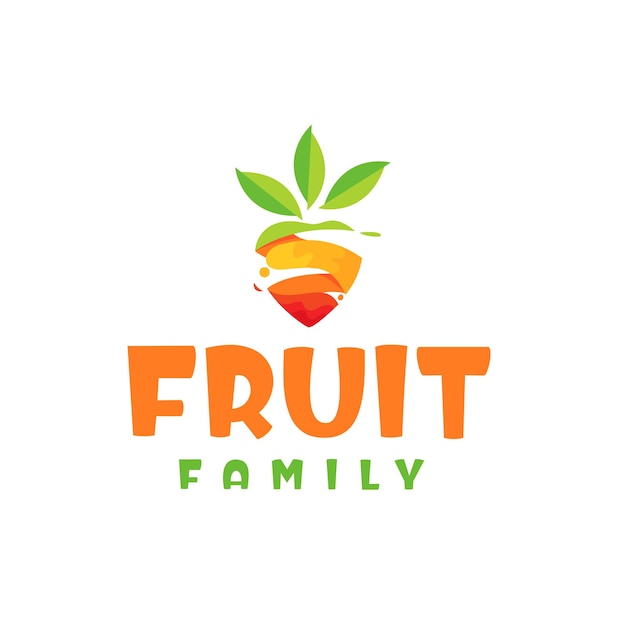 Logotipo de diseño de frutas