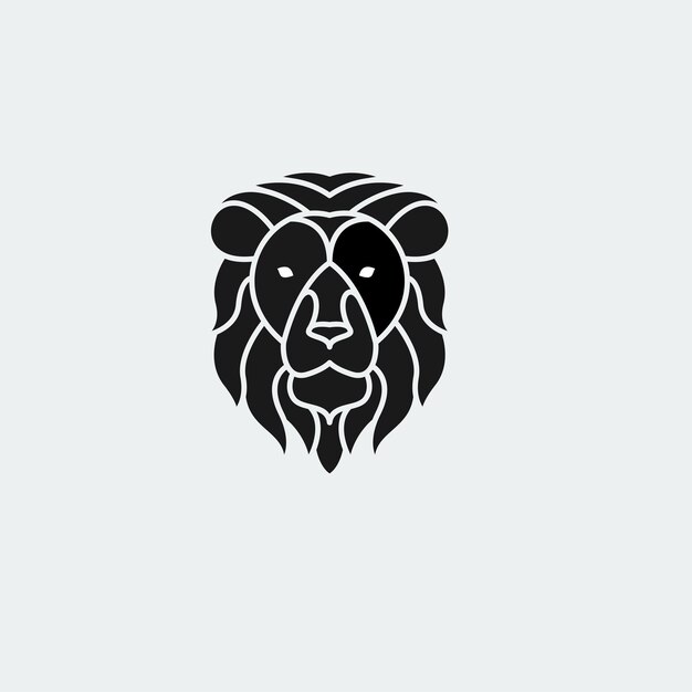 Logotipo de diseño gráfico de león