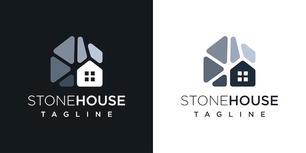 Logotipo de diseño de hogar elegante y minimalista