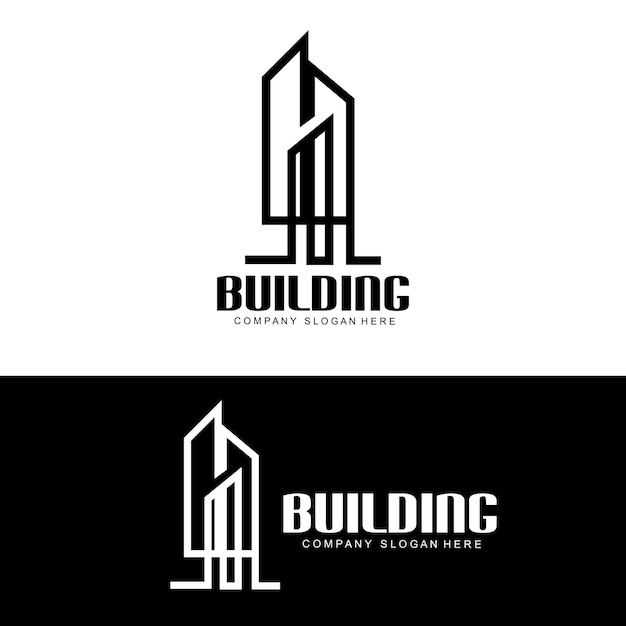 Logotipo de diseño de hogar Logotipo de edificio Icono de empresa de propiedad y construcción