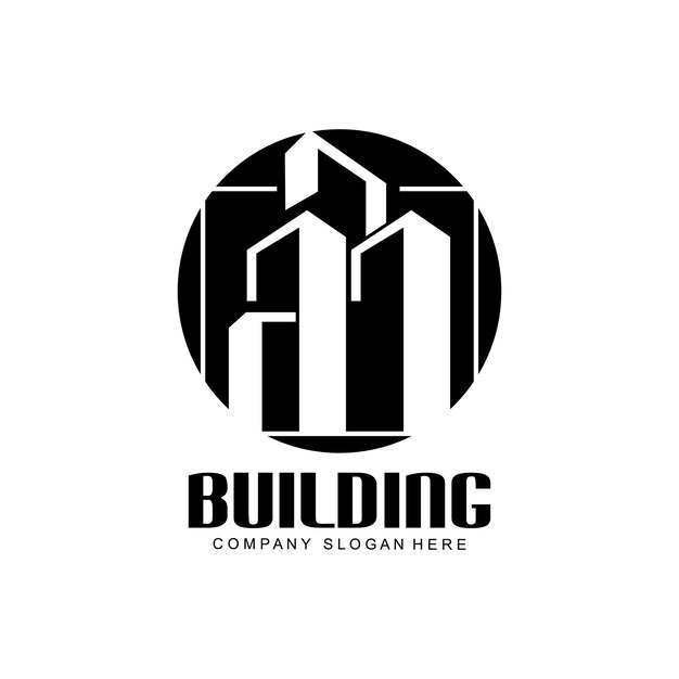 Logotipo de diseño de hogar Logotipo de edificio Icono de empresa de propiedad y construcción