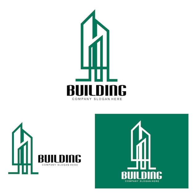 Logotipo de diseño de hogar Logotipo de edificio Icono de empresa de propiedad y construcción