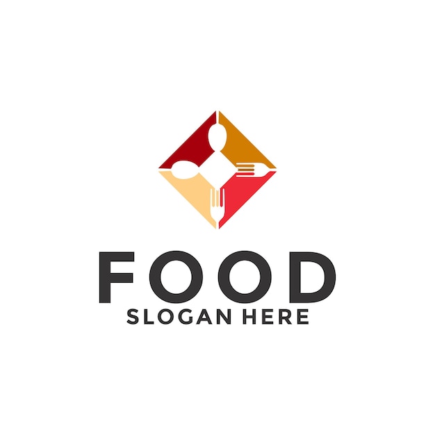Logotipo de diseño de icono de comida logotipo de comida para cocina restaurante cafetería y cocina plantilla vectorial de logotipo