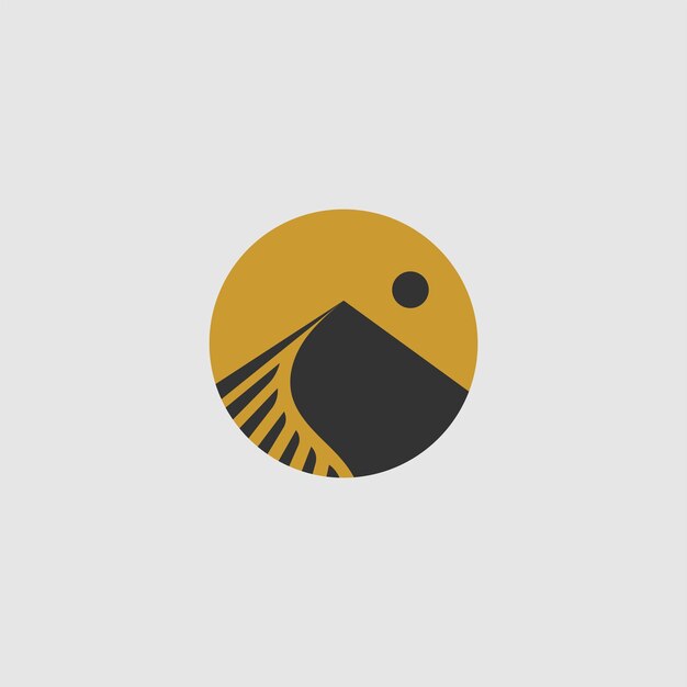 Un logotipo con diseño de ilustración de íconos vectoriales de plantillas de hojas