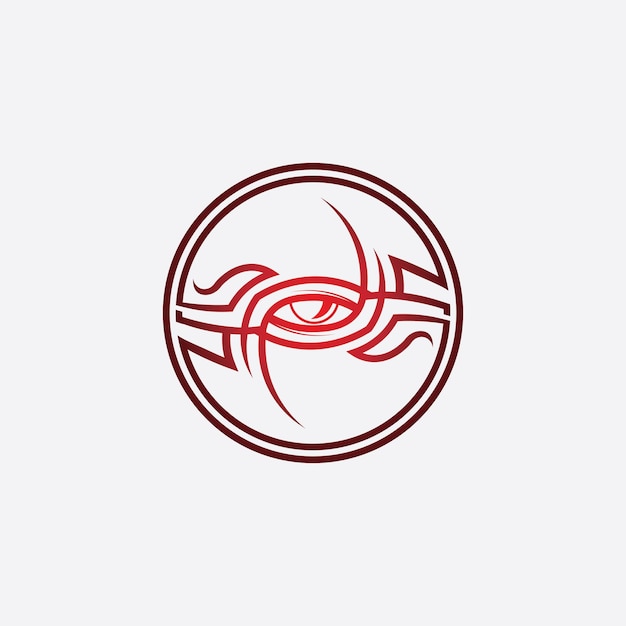Logotipo de diseño de ilustración vectorial de icono de tatuaje étnico negro clásico tribal