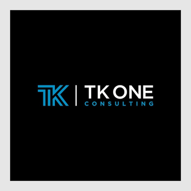 Logotipo de diseño de letra inicial TK