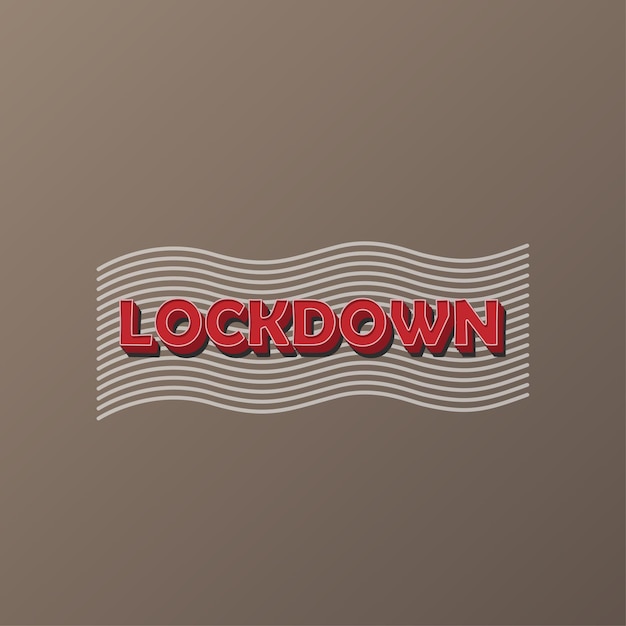 Vector el logotipo de diseño lockdown