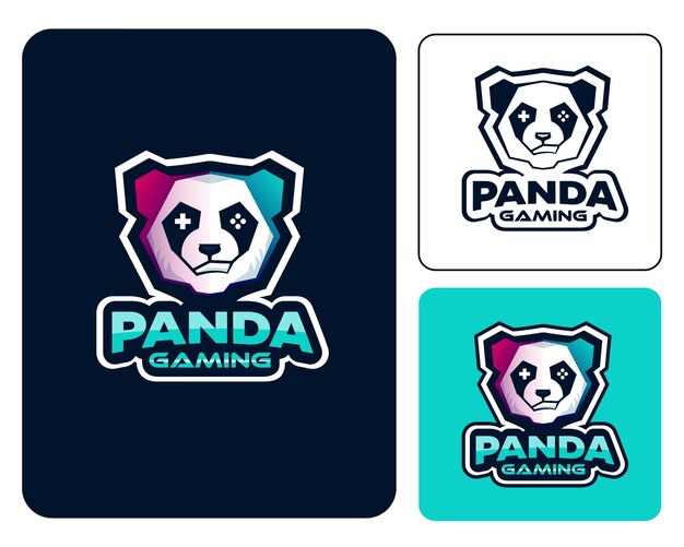 El logotipo de diseño de la mascota de los juegos de panda