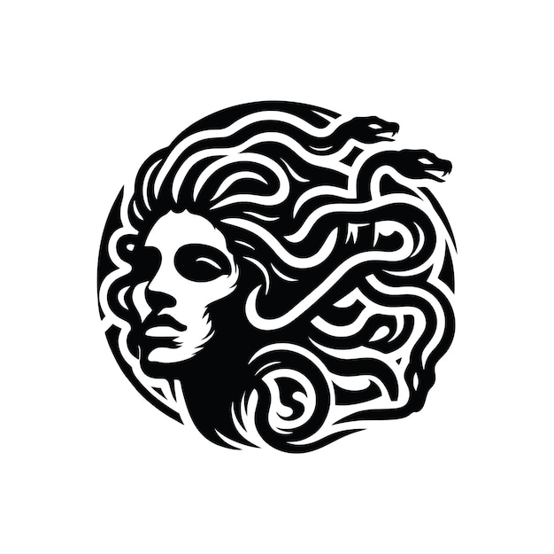 Vector el logotipo de diseño de medusa