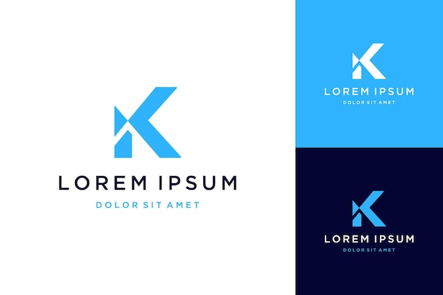 logotipo de diseño moderno o monograma o iniciales K