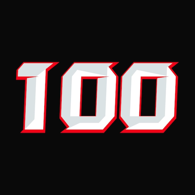 Logotipo de diseño de número Racing 100
