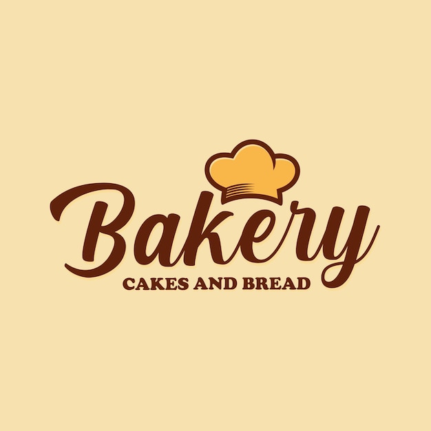 Logotipo de diseño de pan y pasteles de panadería, logotipo de letras, vector de panadería, logotipo de panadería