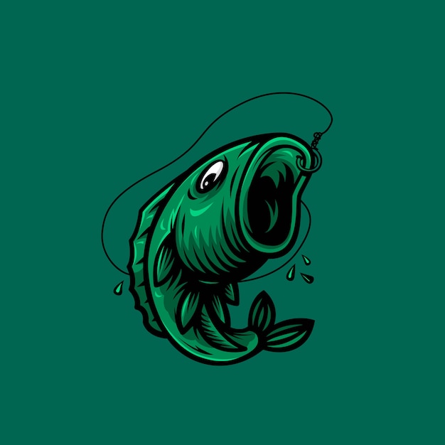 Logotipo de diseño de pescado