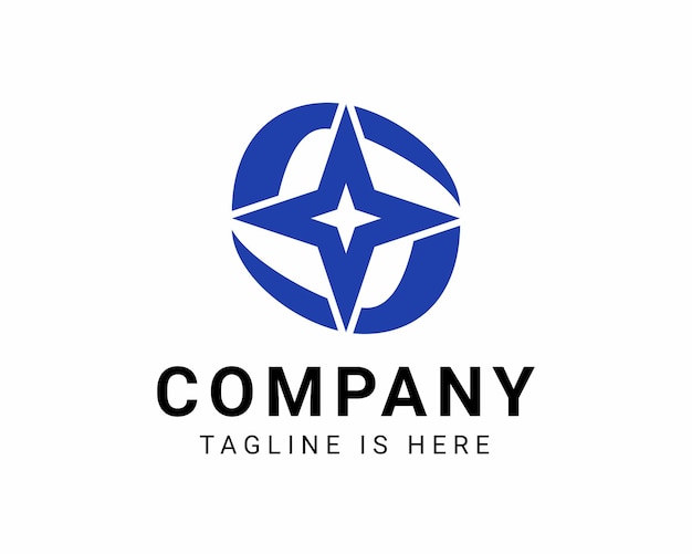 Logotipo de diseño plano moderno para empresa.