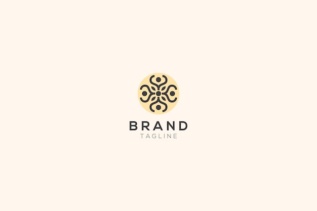 logotipo de diseño de plantilla de vector de patrón de personas