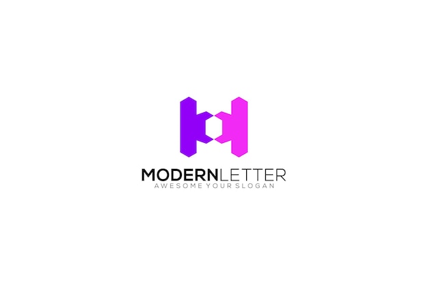 Logotipo de diseño de plantilla vectorial de letra H