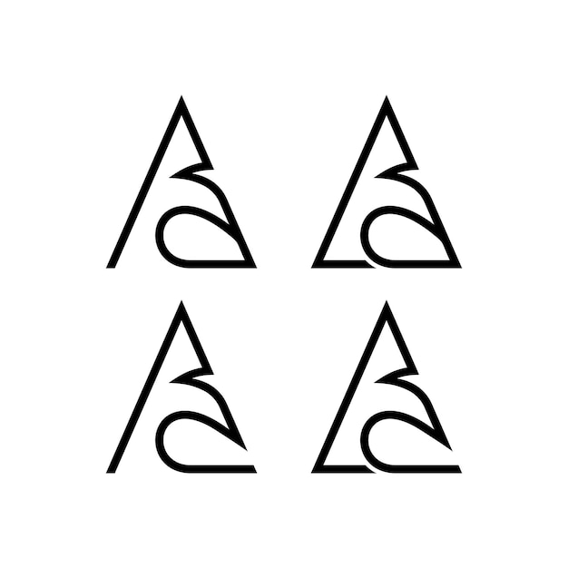 Logotipo de diseño premium con letras iniciales del alfabeto AA para la marca de la empresa y otros