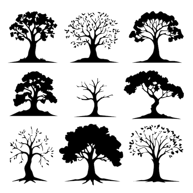 Logotipo de diseño de silueta negra