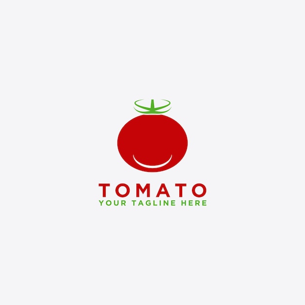 Logotipo de diseño de tomate Verduras aisladas Ilustración vectorial