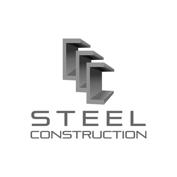 logotipo de diseño vectorial para la fabricación de acero y la construcción de la empresa de construcción ibeam logotipo de acero