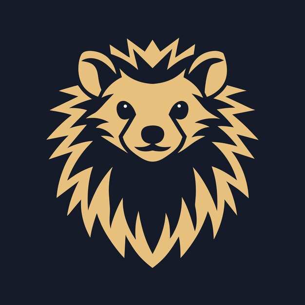 Logotipo de diseño vectorial de lémur