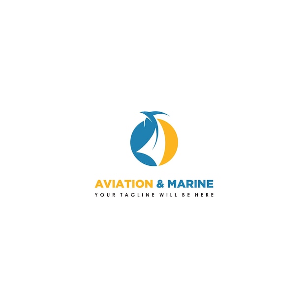 logotipo de diseños de logotipos marinos de aviación