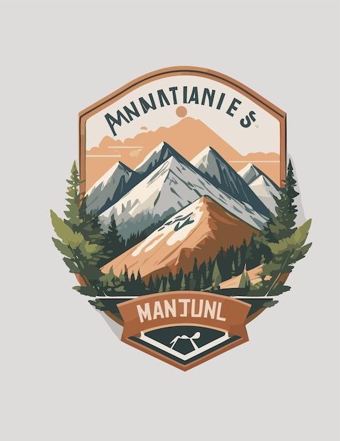 un logotipo distintivo de actividades de senderismo de montaña