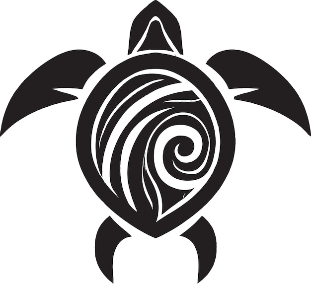 Logotipo divertido de la mascota de la tortuga