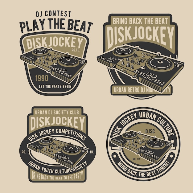 Logotipo de DJ Badges