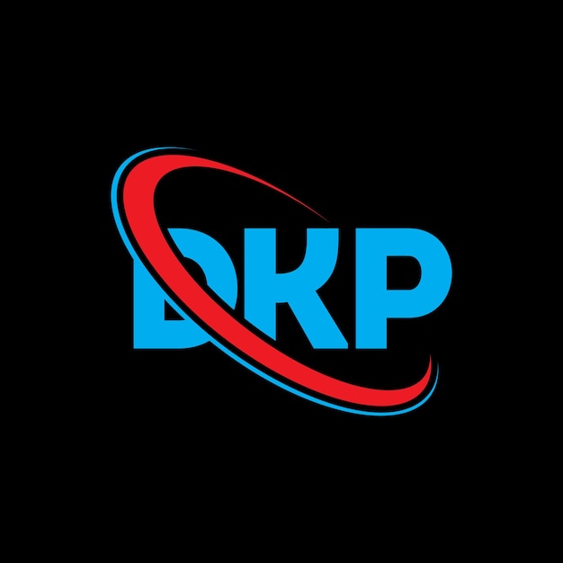 Logotipo de DKP Diseño de logotipo de letra DKP Iniciales Logotipo DKP vinculado con círculo y monograma en mayúscula Logotipo DKK tipografía para negocios tecnológicos y marca inmobiliaria