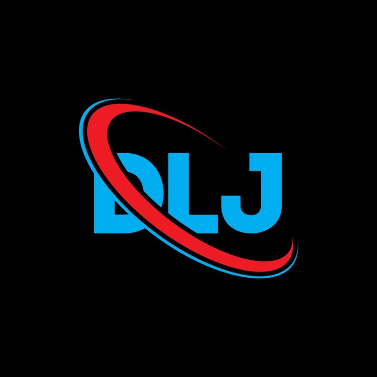 Vector logotipo de dlj diseño de logotipo de letra dlj iniciales logotipo dlj vinculado con círculo y mayúscula logotipo de monograma dlj tipografía para negocios tecnológicos y marca inmobiliaria