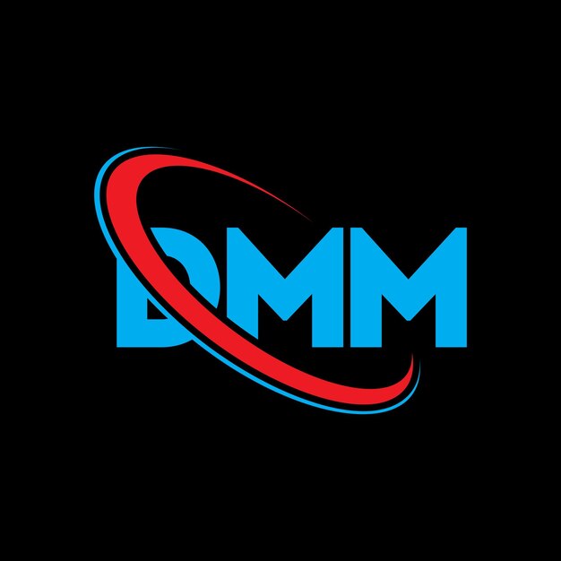 Logotipo de DMM: Diseño de logotipo de letra DMM: Iniciales: Logotipo DMM vinculado con círculo y monograma en mayúsculas: Logo DMM: Tipografía para negocios tecnológicos y marca inmobiliaria.