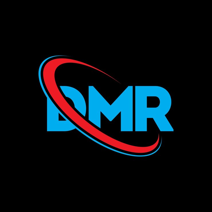 Vector logotipo dmr letra dmr diseño de letra dmr iniciales dmr logotipo vinculado con círculo y mayúscula monograma logotipo dmr tipografía para negocios de tecnología y marca inmobiliaria