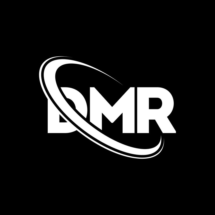 Vector logotipo dmr letra dmr diseño de letra dmr iniciales dmr logotipo vinculado con círculo y mayúscula monograma logotipo dmr tipografía para negocios de tecnología y marca inmobiliaria