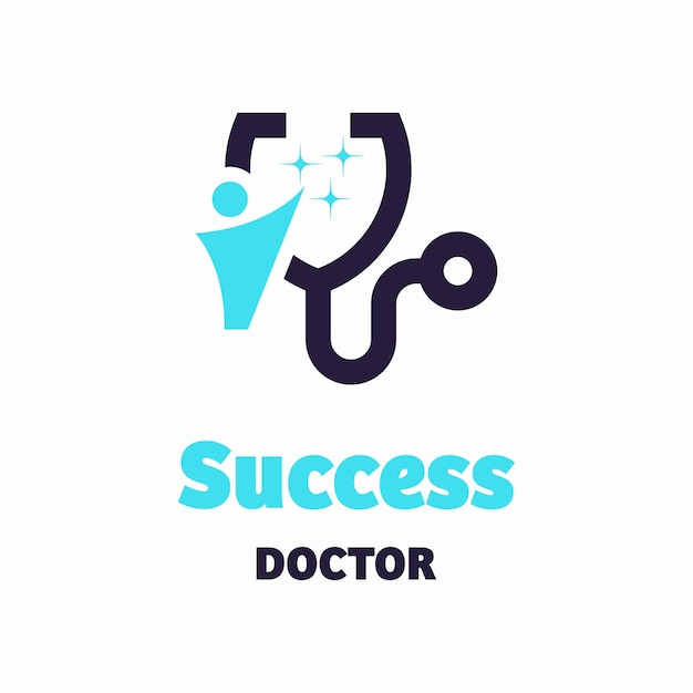 Vector logotipo del doctor de éxito