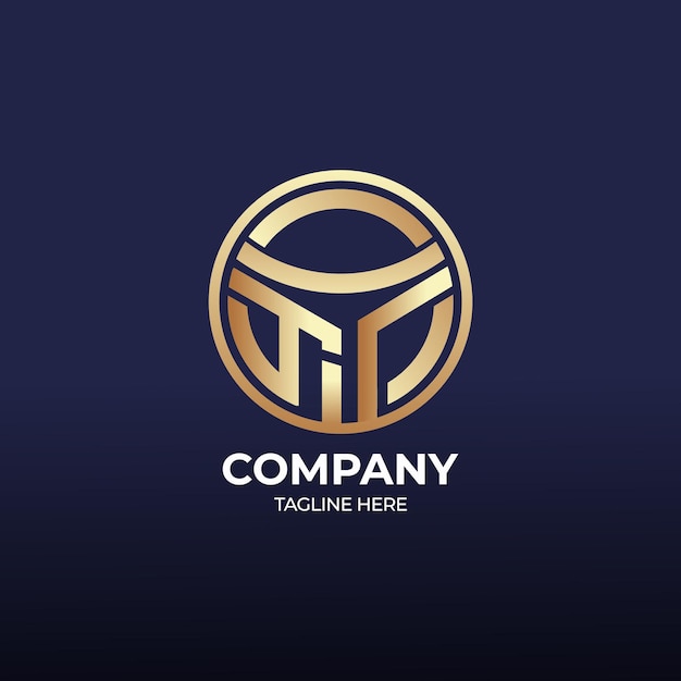 un logotipo dorado para la compañía aquí es un logotipo de la compañía