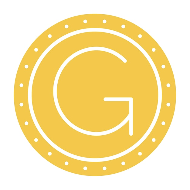 Vector un logotipo dorado con una g en él