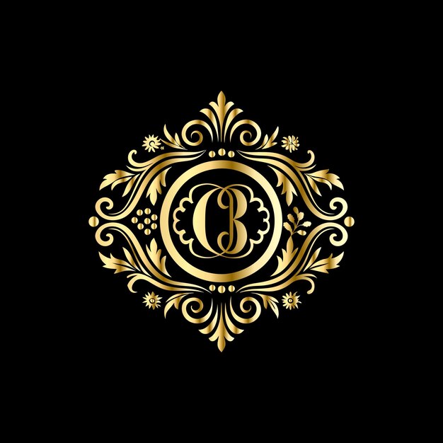 un logotipo dorado con la letra c en él