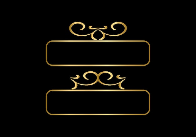 El logotipo dorado sobre fondo negro