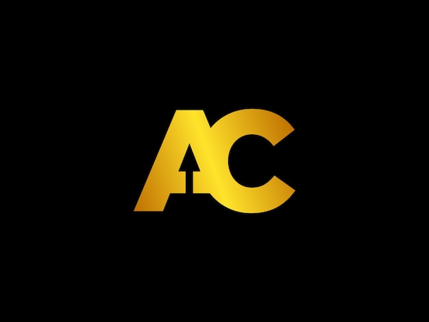 Logotipo dorado con el título 'ac'