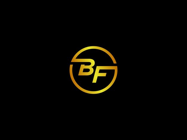 Logotipo dorado con el título 'bf'