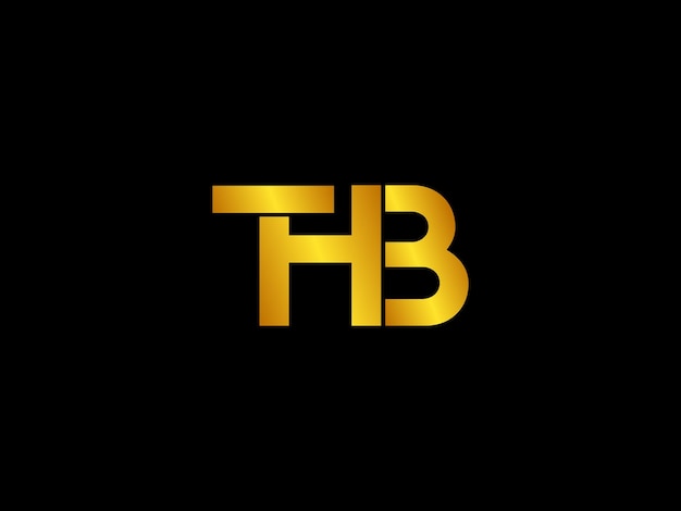 Logotipo dorado con el título 'logo para la empresa hb'