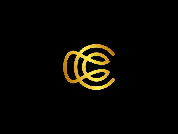 Logotipo dorado con el título 'logo para una empresa llamada es'