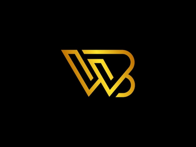Logotipo dorado con el título 'w'