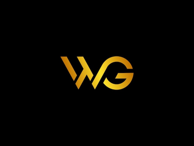 Logotipo dorado con el título 'wg'