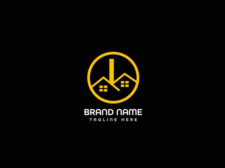 Logotipo con dos casas y las palabras marca en él