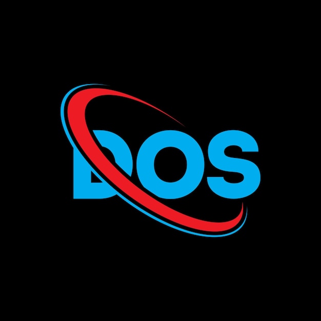 El logotipo DOS, la letra DOS, el diseño del logotipo de la carta DOS, las iniciales, el logotipo de DOS vinculado con un círculo y un monograma en mayúsculas, la tipografía de DOS para el negocio tecnológico y la marca inmobiliaria.