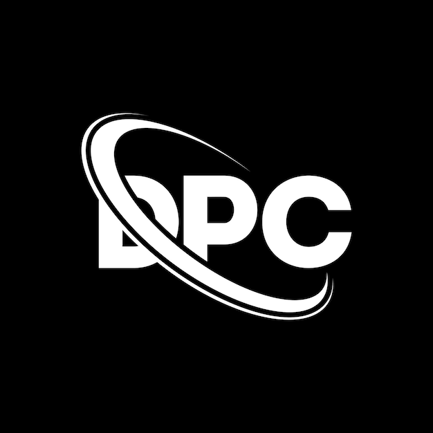 Logotipo de DPC Diseño de logotipo de letra DPC Iniciales Logotipo DPC vinculado con círculo y monograma en mayúscula Logotipo dPC tipografía para negocios tecnológicos y marca inmobiliaria