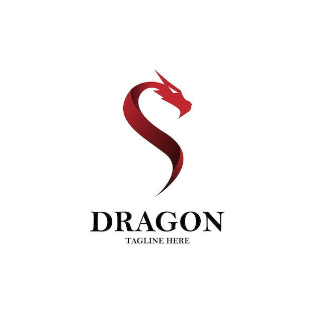 logotipo de dragón con concepto de letra s