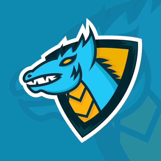 Logotipo de Dragon Esport Ilustración del logotipo de dragón para el equipo de deportes